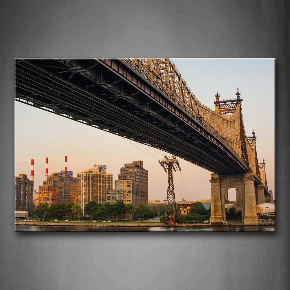 Scenic Under Bridge Wall Art Painting The Picture Print On Canvas City Pictures For Home Decor Decoration Gift 