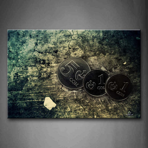 Number On Coins On Ground Wall Art Painting Pictures Print On Canvas Art The Picture For Home Modern Decoration 