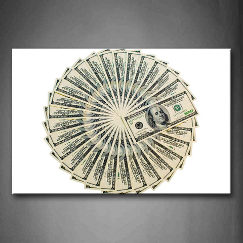 Dollars In Circle Shape Wall Art Painting The Picture Print On Canvas Art Pictures For Home Decor Decoration Gift 