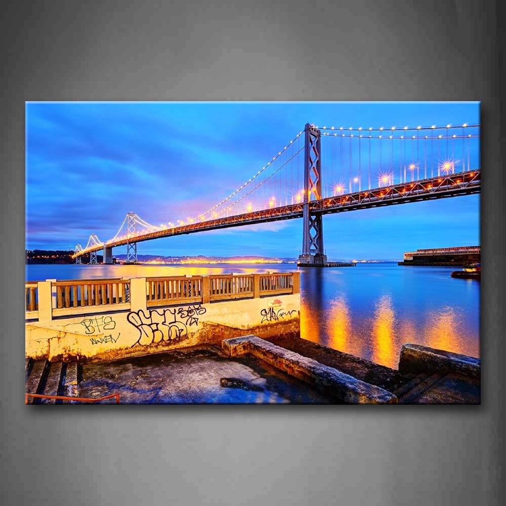 Golden Gate And Surrounding Scenic Wall Art Painting The Picture Print On Canvas City Pictures For Home Decor Decoration Gift 