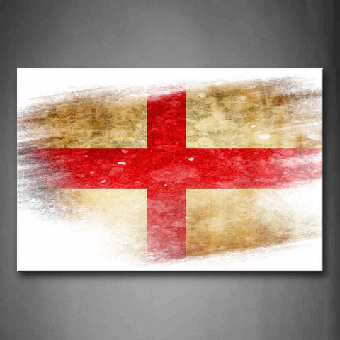 Flag Of England With Red Cross Wall Art Painting The Picture Print On Canvas Art Pictures For Home Decor Decoration Gift 