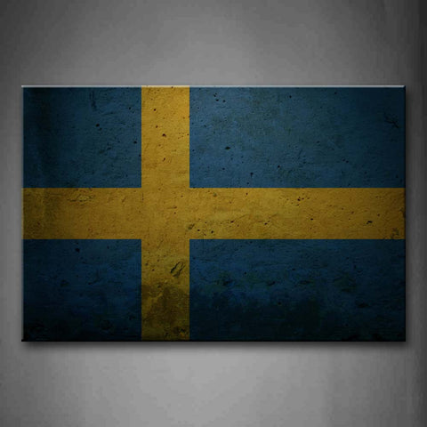 Flag Of Sweden In Yellow Alternate With Blue Wall Art Painting Pictures Print On Canvas Art The Picture For Home Modern Decoration 
