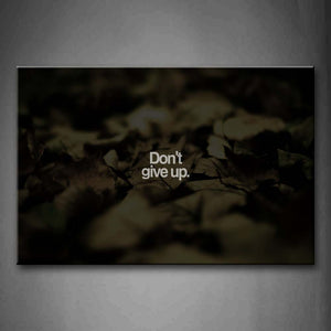 Motivational Word And Leaves On Ground Wall Art Painting The Picture Print On Canvas Art Pictures For Home Decor Decoration Gift 
