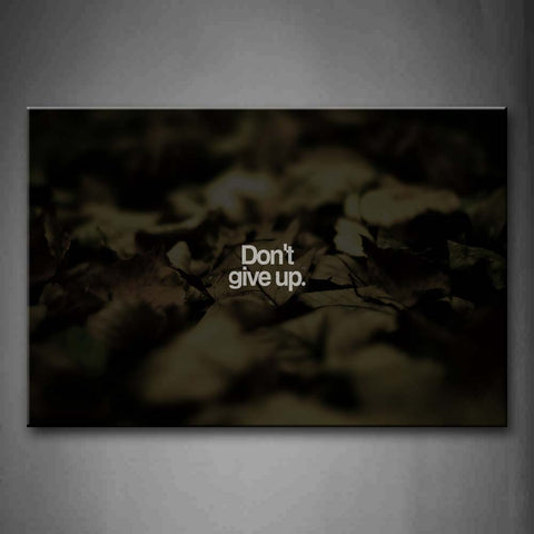 Motivational Word And Leaves On Ground Wall Art Painting The Picture Print On Canvas Art Pictures For Home Decor Decoration Gift 