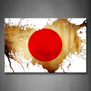 Flag Of Japan With The Red Sun Wall Art Painting Pictures Print On Canvas Art The Picture For Home Modern Decoration 