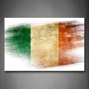 Flag Of Irland In Green White And Orange Wall Art Painting The Picture Print On Canvas Art Pictures For Home Decor Decoration Gift 