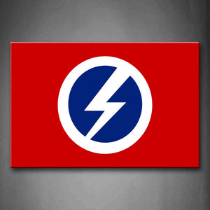 Red Flag Of The British Union Of Fascists Wall Art Painting Pictures Print On Canvas Art The Picture For Home Modern Decoration 