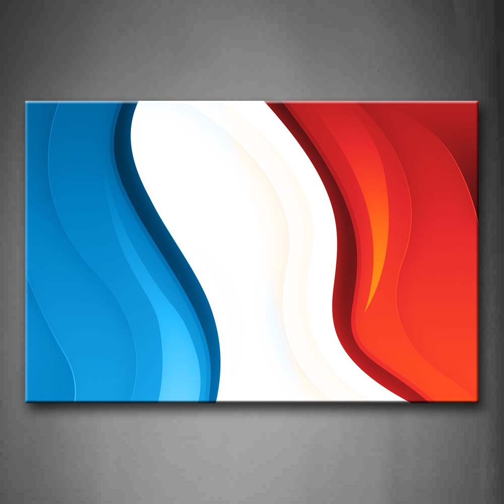 Red White And Blue In The Flag Of France Wall Art Painting The Picture Print On Canvas Art Pictures For Home Decor Decoration Gift 
