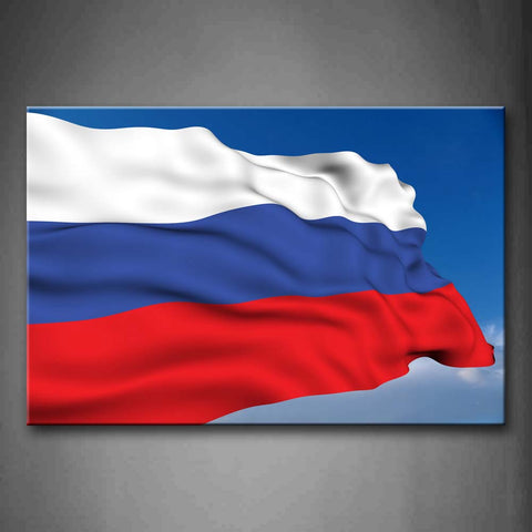 Flag Of Russia Waving In The Sky Wall Art Painting Pictures Print On Canvas Art The Picture For Home Modern Decoration 