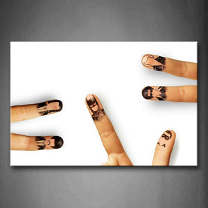 Fingers With Cute And Different Characters Wall Art Painting Pictures Print On Canvas Art The Picture For Home Modern Decoration 