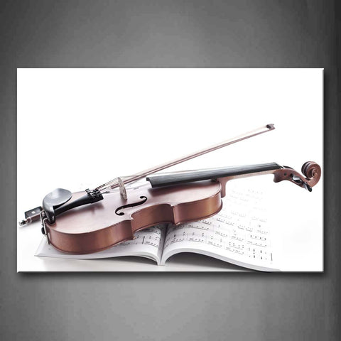 Noble Violin Lies On Its Music Book Wall Art Painting The Picture Print On Canvas Music Pictures For Home Decor Decoration Gift 