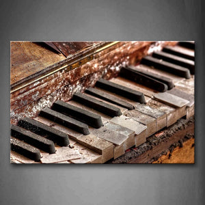 Dirty Keys In Black And White Of Piano Wall Art Painting The Picture Print On Canvas Music Pictures For Home Decor Decoration Gift 