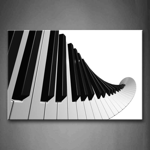 Artistic Keyboard Of Piano In White And Black Wall Art Painting The Picture Print On Canvas Music Pictures For Home Decor Decoration Gift 