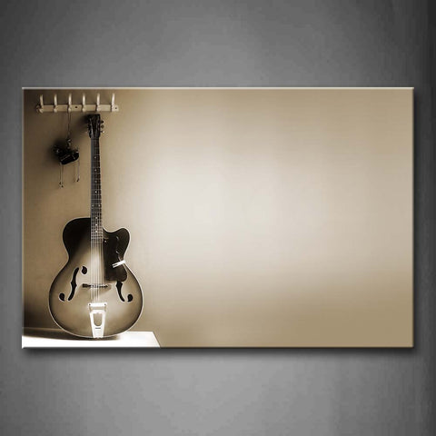 Noble Guitar And Pendant On The Wall Wall Art Painting Pictures Print On Canvas Music The Picture For Home Modern Decoration 