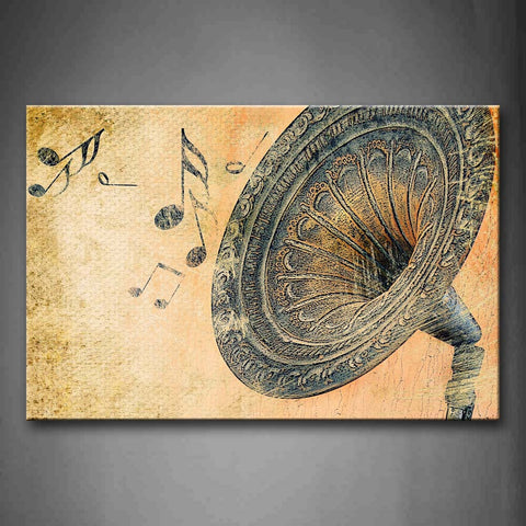 Music Come From Horn Shape Instrument Wall Art Painting Pictures Print On Canvas Music The Picture For Home Modern Decoration 
