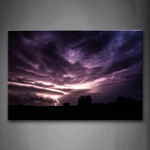 Light Lighting In Clouded Sky Wall Art Painting Pictures Print On Canvas City The Picture For Home Modern Decoration 