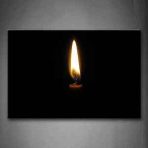 Flame Of Candle At Dark Wall Art Painting The Picture Print On Canvas Art Pictures For Home Decor Decoration Gift 