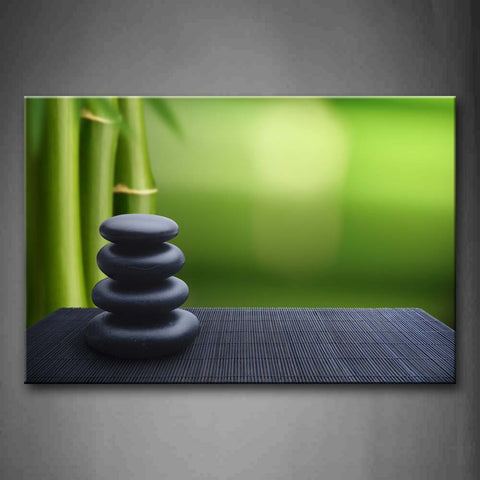 Black Cobblestones On The Black Mat Wall Art Painting The Picture Print On Canvas Art Pictures For Home Decor Decoration Gift 