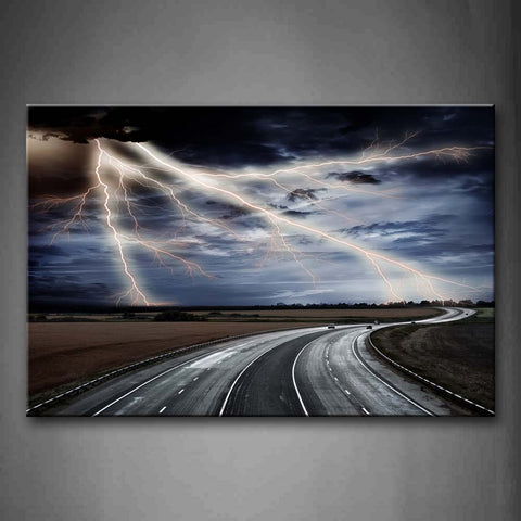 Terrible Lighting Highway In The Wild Wall Art Painting The Picture Print On Canvas City Pictures For Home Decor Decoration Gift 