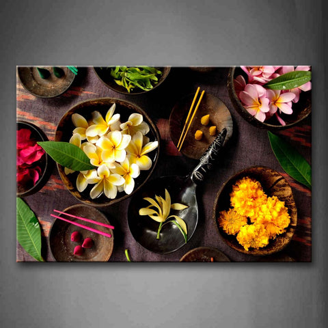 Beautiful Flowers In Different Color Wall Art Painting Pictures Print On Canvas Flower The Picture For Home Modern Decoration 