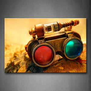 Vintage Telescope In Bule And Red Color  Wall Art Painting The Picture Print On Canvas Art Pictures For Home Decor Decoration Gift 
