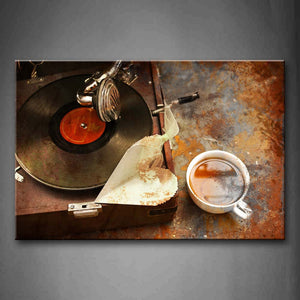 Cup With Coffee And Vintage Photograph Wall Art Painting The Picture Print On Canvas Art Pictures For Home Decor Decoration Gift 