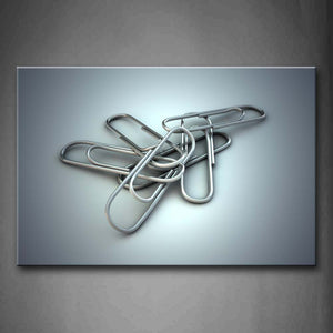 Some Iron Clips On The White Wall Art Painting Pictures Print On Canvas Art The Picture For Home Modern Decoration 