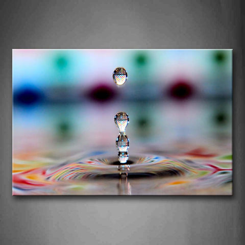 Bunch Of Water Drops With Many Colours  Wall Art Painting The Picture Print On Canvas Art Pictures For Home Decor Decoration Gift 