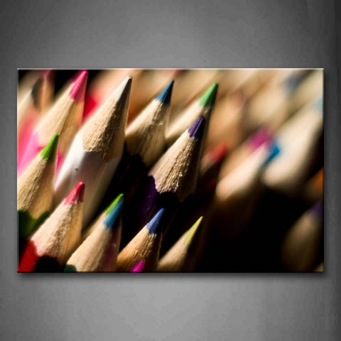 Bunch Of Crayon With Various Color Wall Art Painting The Picture Print On Canvas Art Pictures For Home Decor Decoration Gift 