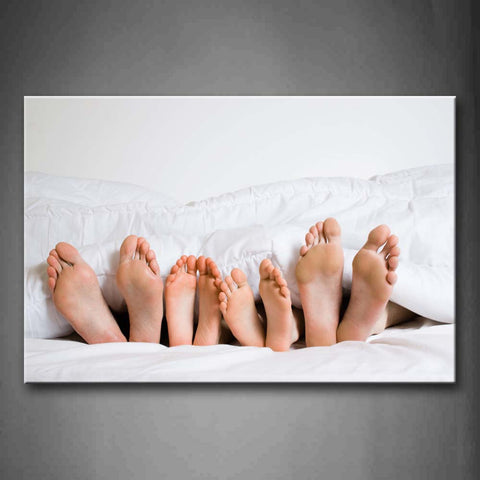 Feet Of The Family With Three Person Wall Art Painting Pictures Print On Canvas Art The Picture For Home Modern Decoration 
