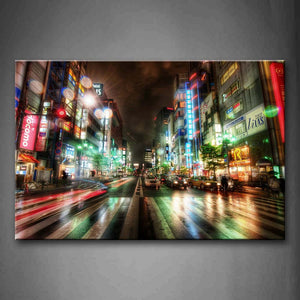 Boom City Scenic And Colorful Lights  Wall Art Painting The Picture Print On Canvas City Pictures For Home Decor Decoration Gift 