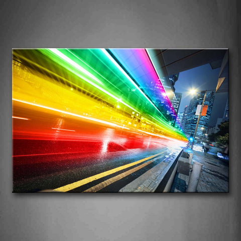 Colorful Bright Colors In Timelapses And Building Wall Art Painting The Picture Print On Canvas City Pictures For Home Decor Decoration Gift 