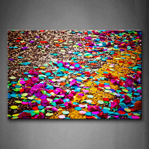 Colorful Petals On The Ground Wall Art Painting Pictures Print On Canvas Art The Picture For Home Modern Decoration 