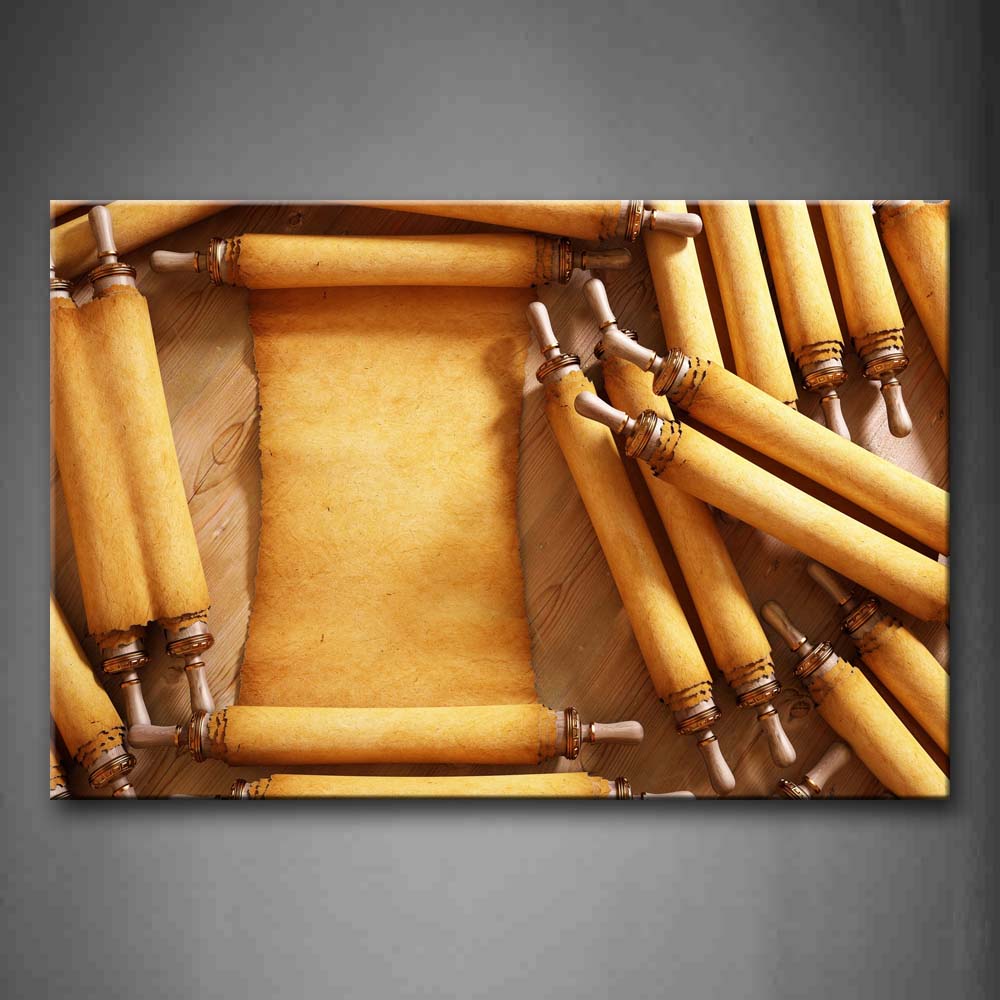 Yellow Orange Paper In Golen Can Be Rolled Up Wall Art Painting The Picture Print On Canvas Art Pictures For Home Decor Decoration Gift 