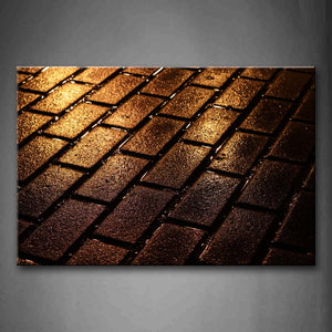 Bricks On Grond With Water Wall Art Painting Pictures Print On Canvas Art The Picture For Home Modern Decoration 