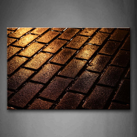 Bricks On Grond With Water Wall Art Painting Pictures Print On Canvas Art The Picture For Home Modern Decoration 