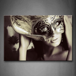 Beautiful Girl With Special Mask Wall Art Painting Pictures Print On Canvas Art The Picture For Home Modern Decoration 