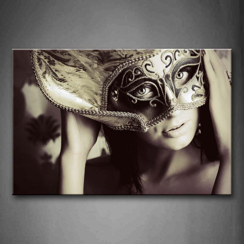 Beautiful Girl With Special Mask Wall Art Painting Pictures Print On Canvas Art The Picture For Home Modern Decoration 