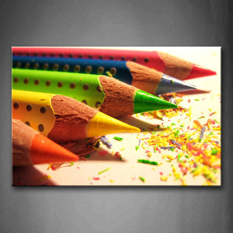 Pencils In Different Color And Its Collections Wall Art Painting The Picture Print On Canvas Art Pictures For Home Decor Decoration Gift 