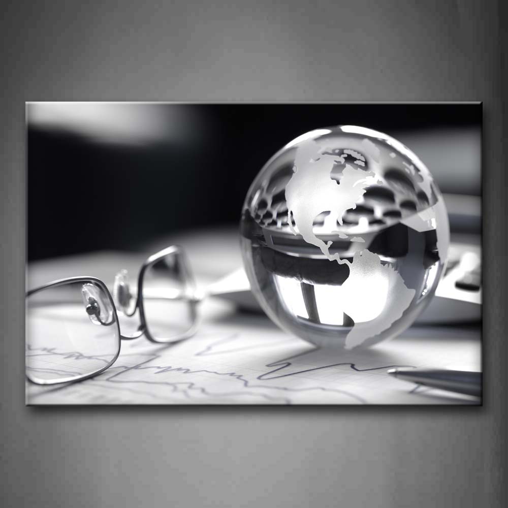 Simple Glasses And A Transparent Ball Wall Art Painting Pictures Print On Canvas Art The Picture For Home Modern Decoration 