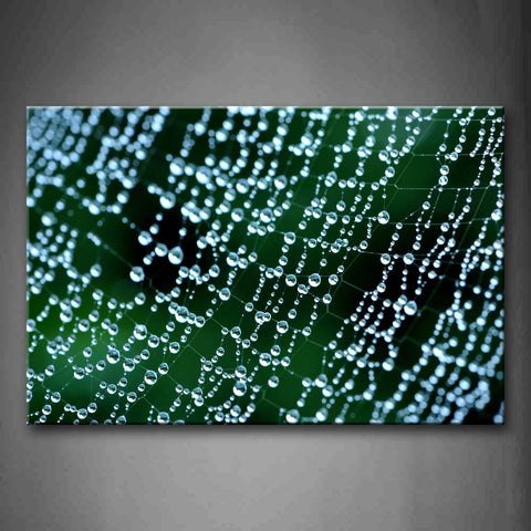 Beautiful Web With Water Drops Like Pearls Wall Art Painting The Picture Print On Canvas Art Pictures For Home Decor Decoration Gift 