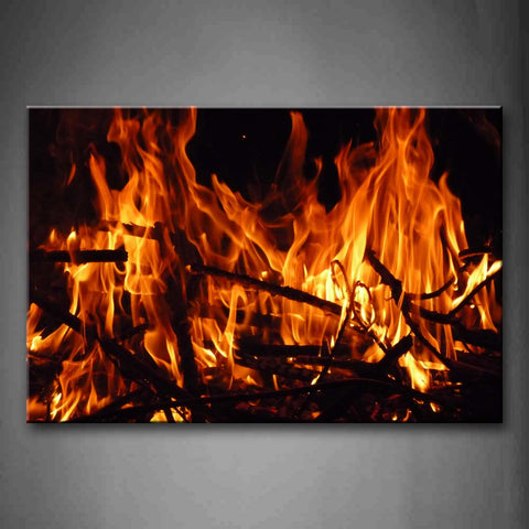 Fire And Woodens In It Wall Art Painting Pictures Print On Canvas Art The Picture For Home Modern Decoration 