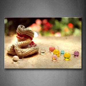 Colorful Balls On Ground And Little Sack Wall Art Painting Pictures Print On Canvas Art The Picture For Home Modern Decoration 