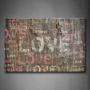 Word Of Love On Shabby Cloth Wall Art Painting The Picture Print On Canvas Art Pictures For Home Decor Decoration Gift 