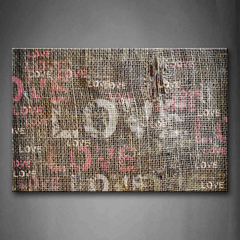 Word Of Love On Shabby Cloth Wall Art Painting The Picture Print On Canvas Art Pictures For Home Decor Decoration Gift 