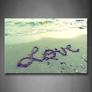 Word Of Love On The Beach Wall Art Painting The Picture Print On Canvas Art Pictures For Home Decor Decoration Gift 