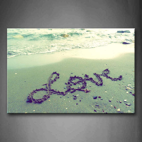 Word Of Love On The Beach Wall Art Painting The Picture Print On Canvas Art Pictures For Home Decor Decoration Gift 