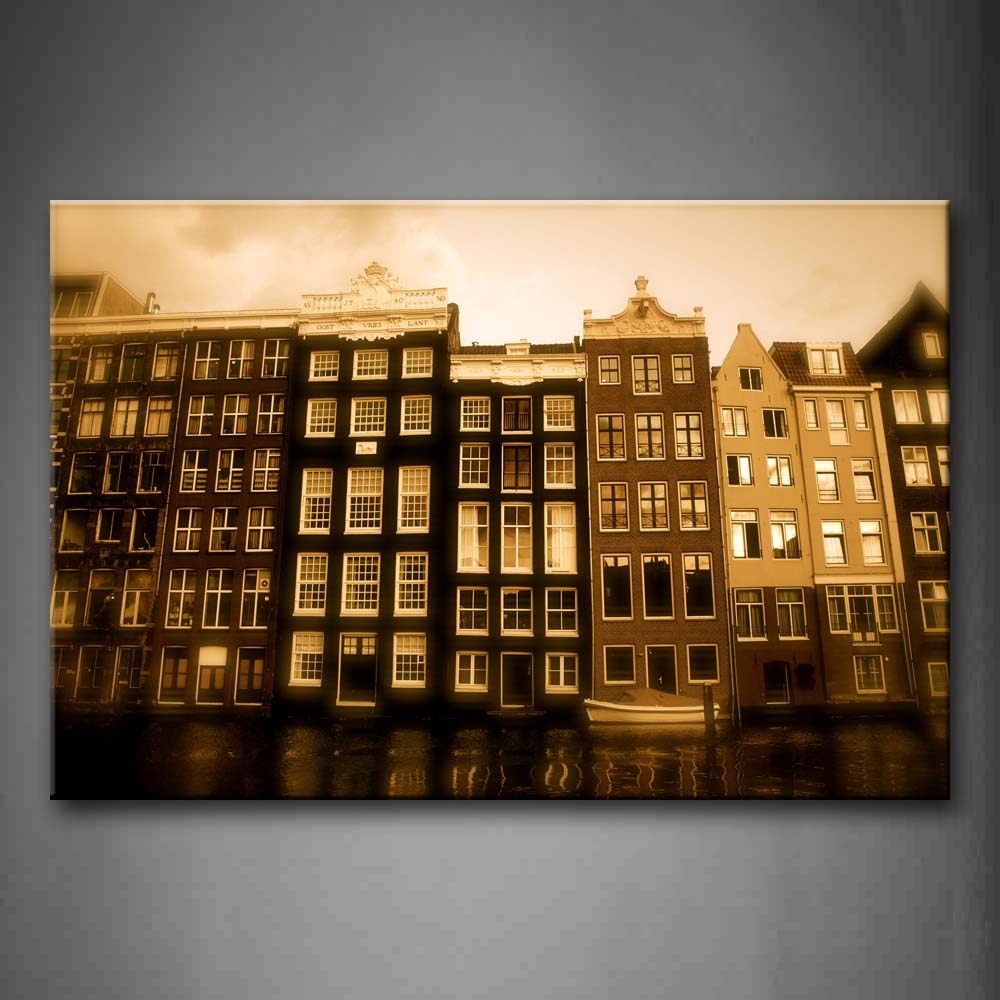 Orederly Buildings Like Student Dormitory Wall Art Painting The Picture Print On Canvas City Pictures For Home Decor Decoration Gift 