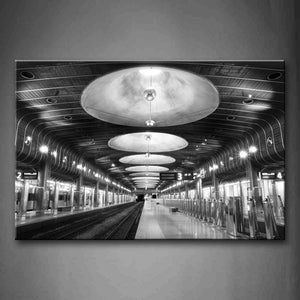 Black And White Rows Of Lights In Big And Small Size Wall Art Painting The Picture Print On Canvas City Pictures For Home Decor Decoration Gift 