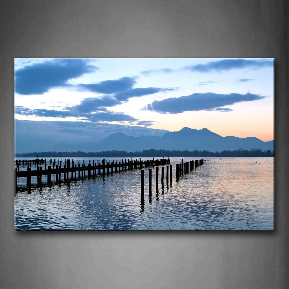 Sunny Sky And Bars Insert In Water Wall Art Painting Pictures Print On Canvas Seascape The Picture For Home Modern Decoration 